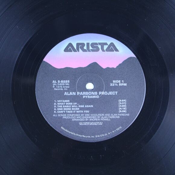 The Alan Parsons Project Pyramid Vinyl Record LP 1978 Arista AL 9525 - Picture 3 of 8